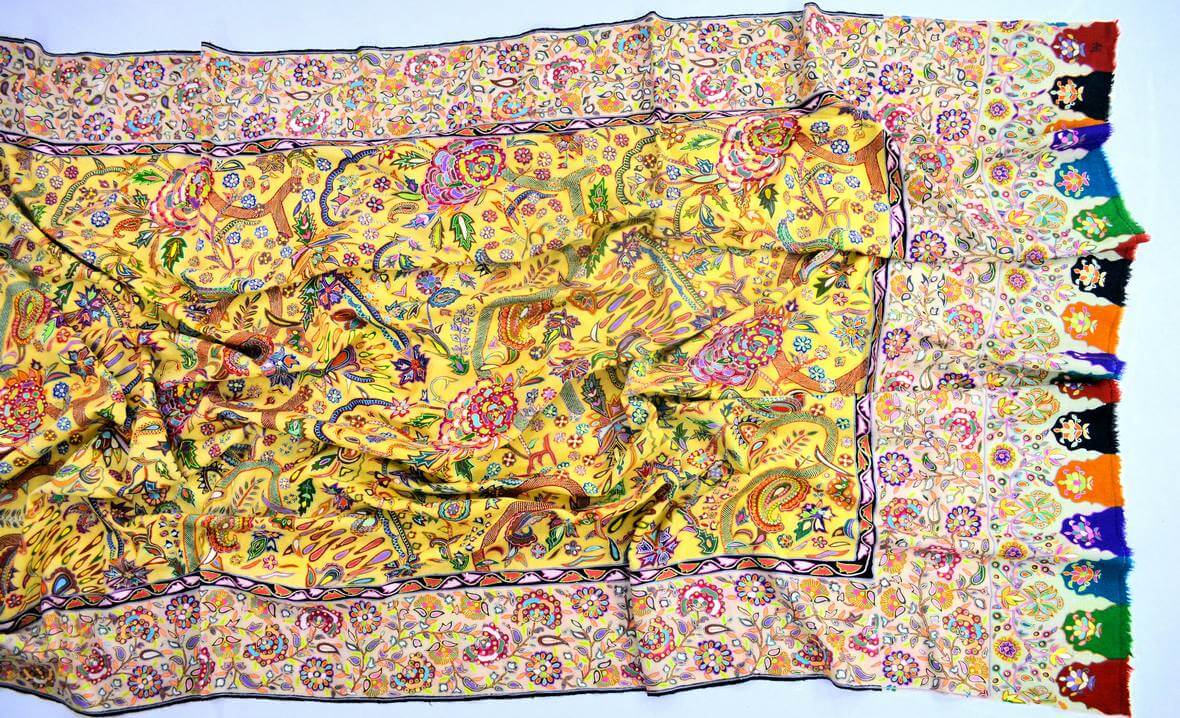 インドの芸術 最古の捺染（なっせん） カラムカリ｜カシミヤ/パシュミナ
